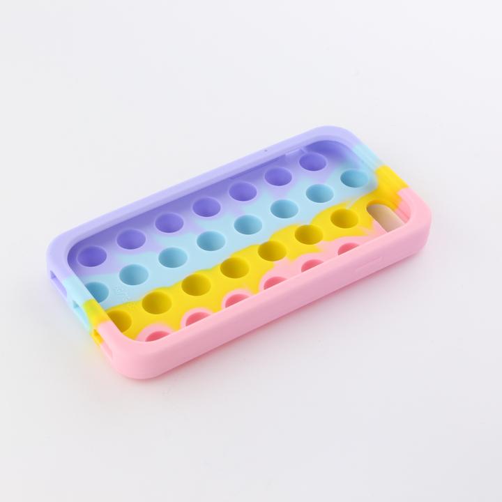 Actual product image PhoneLook Sleeve Silicone Bubbles Anti-Stress Rainbow (Apple iPhone 7)