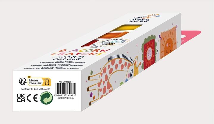 Produktbild Haku Yoka Wachsmalkreide Eichel (Eichel gelb-rot, 6 x)