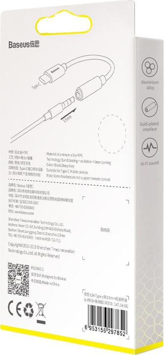 Actual product image Baseus L54 (USB Type C, 3.5mm jack)