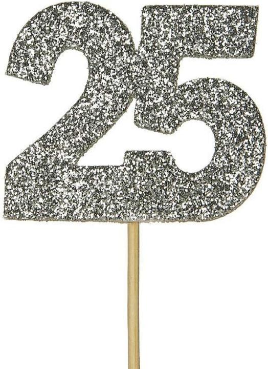 Immagine prodotto Anniversary House Glitter 25° Anniversario Cake Topper Misura Confezione 12