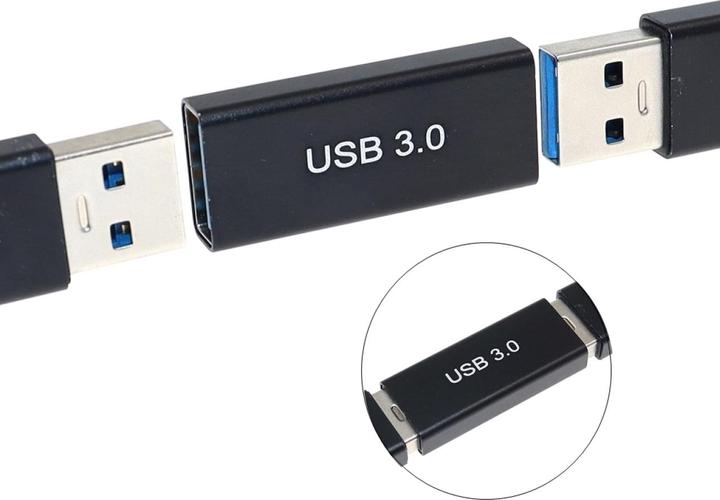 Actual product image PowerGuard USB-A to USB-A Coupling Gender Changer (female/female) 5 Gbit/s Data & Charge (USB-A)