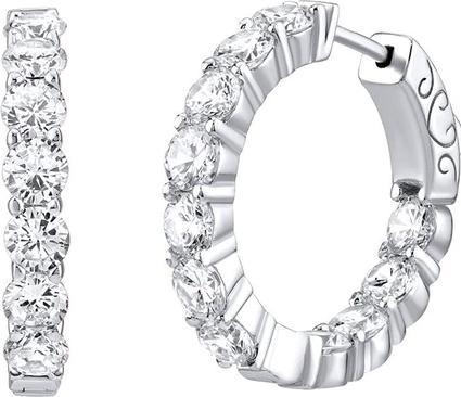 Silvego Luxury round earrings with zircons MW02722A