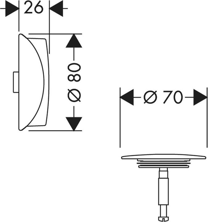 Productafbeelding hansgrohe HG inbouwset FLEXAPLUS afvoer- en overloopset chroom
