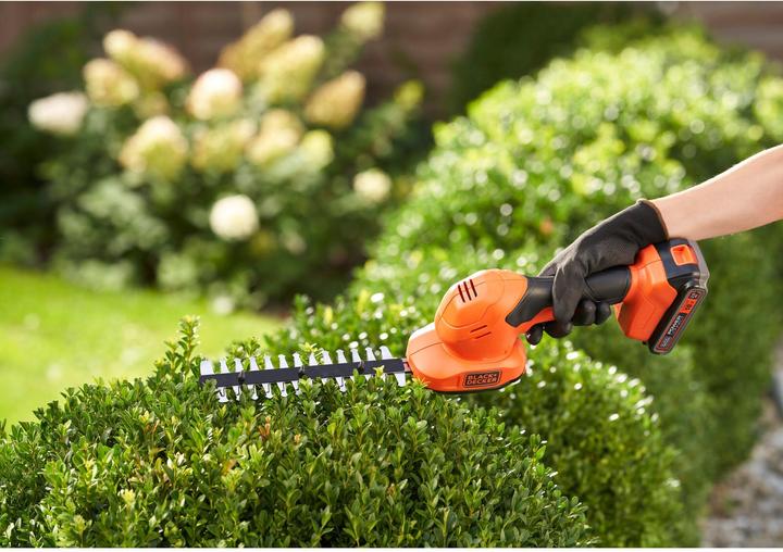 Immagine prodotto Black & Decker Cesoie per erba e arbusti a batteria da 18 V senza batteria e caricatore (Tagliasiepi a batteria)