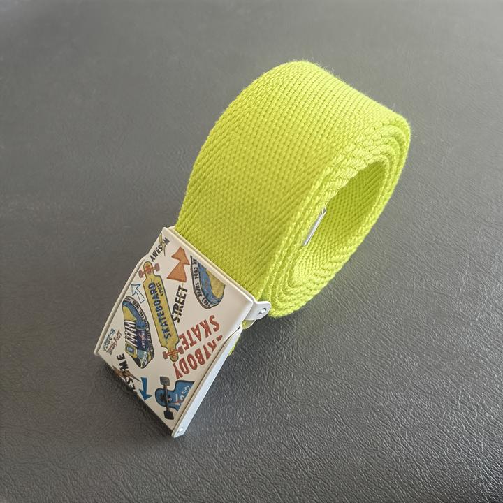 Immagine prodotto Only-Bags.Store 1 PC Jugendgürtel, verdicktes buntes Segeltuch, kreativer Strassengürtel, austauschbare Schnalle