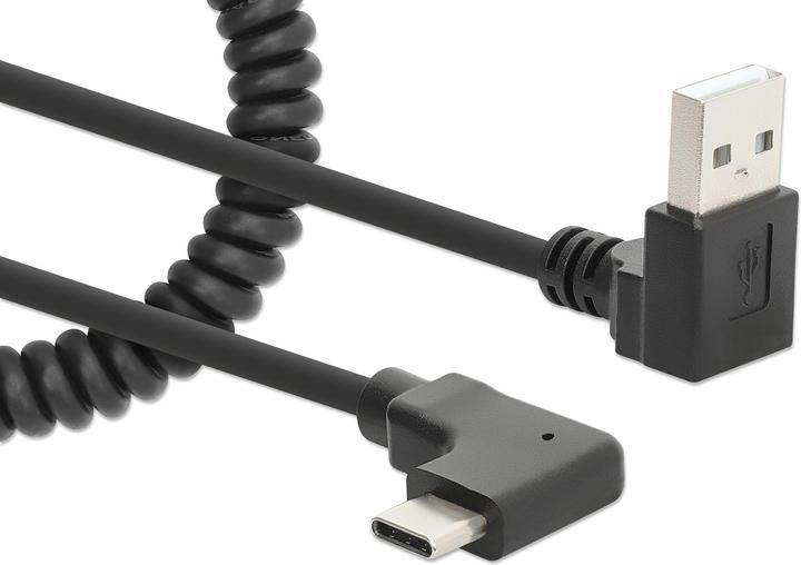 Immagine prodotto Manhattan Cavo a spirale per la ricarica da USB-A a USB-C (1 m, USB 2.0)