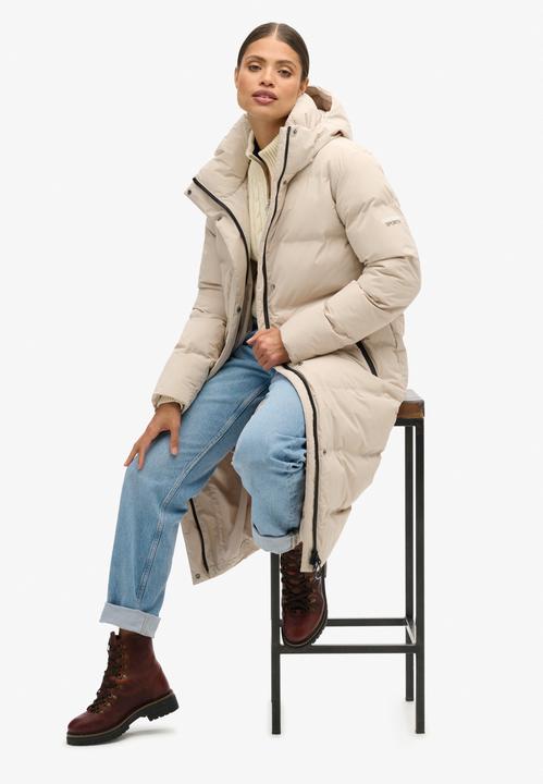 Produktbild Superdry Lange Daunenjacke mit Kapuze, Damen (M)