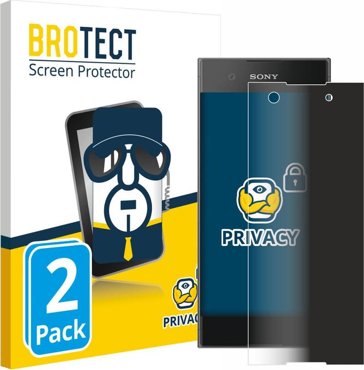 Productafbeelding BROTECT Sichtschutzfolie Anti-Spy Privacy Folie Blaulicht-Schutz (2 Stuk, Sony Xperia XA1)