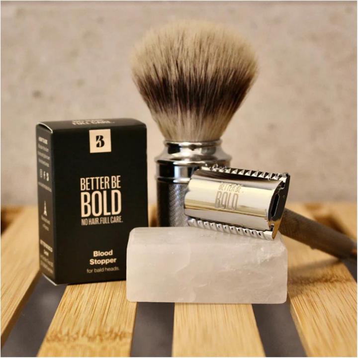 Image du produit Better be bold Blood Stopper for bald heads | Pierre d'alun (75 ml, Gel de rasage)