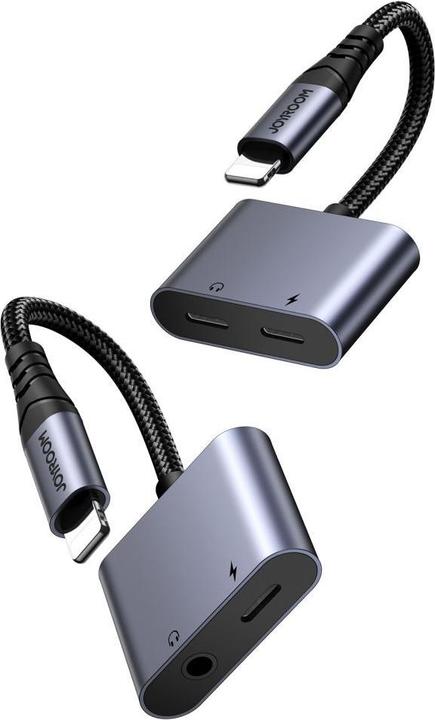 Immagine prodotto Joyroom Adattatore audio 2-in-1 da Lightning a Lightning doppio - Nero (Lightning, Lightning)