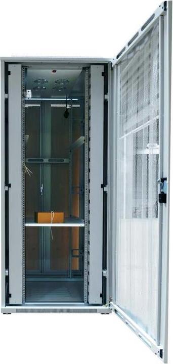 Actual product image Allnet 19" cabinet, 42U, W800/T1200mm, perforated sheet metal doors, light grey, SNB series (19 inch rack)