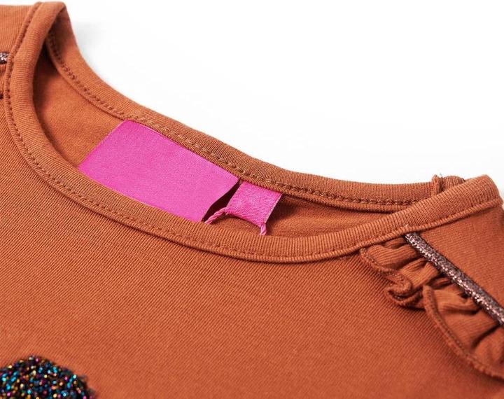 Produktbild VidaXL Kinder-Langarmshirt Cognac 92,Material: 95 % Baumwolle. 5 (92)