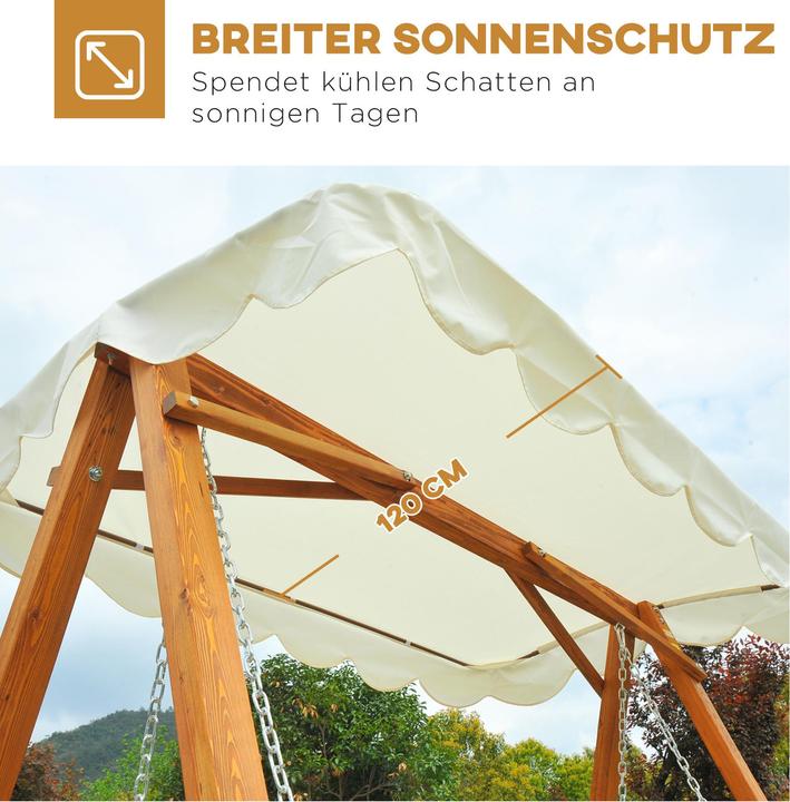 Produktbild Outsunny Hollywoodschaukel Gartenschaukel 3-Sitzer Lärche