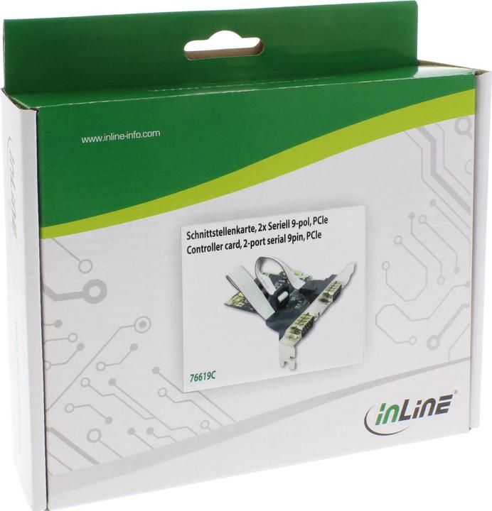 Immagine prodotto InLine Scheda d'interfaccia 2x seriale 9-pin PCIe PCI-Express