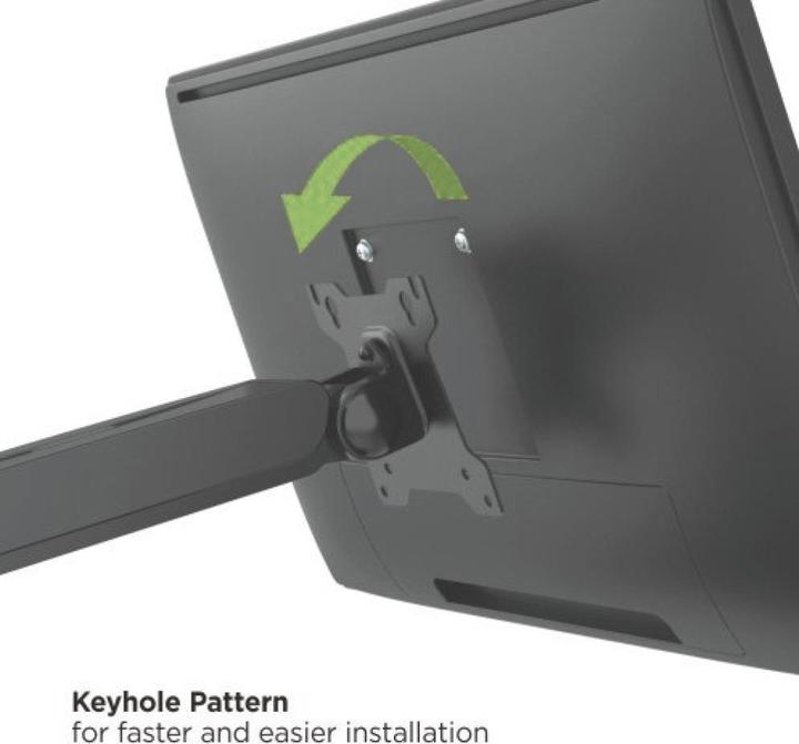 Actual product image Techly Desk Mount for 1 Touchscreen 17-32inch 43-81cm black (Table, 32")