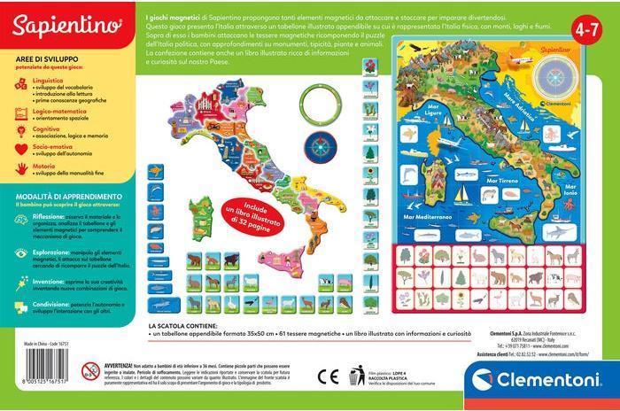 Actual product image Clementoni Magnetic Geo Puzzle Italy