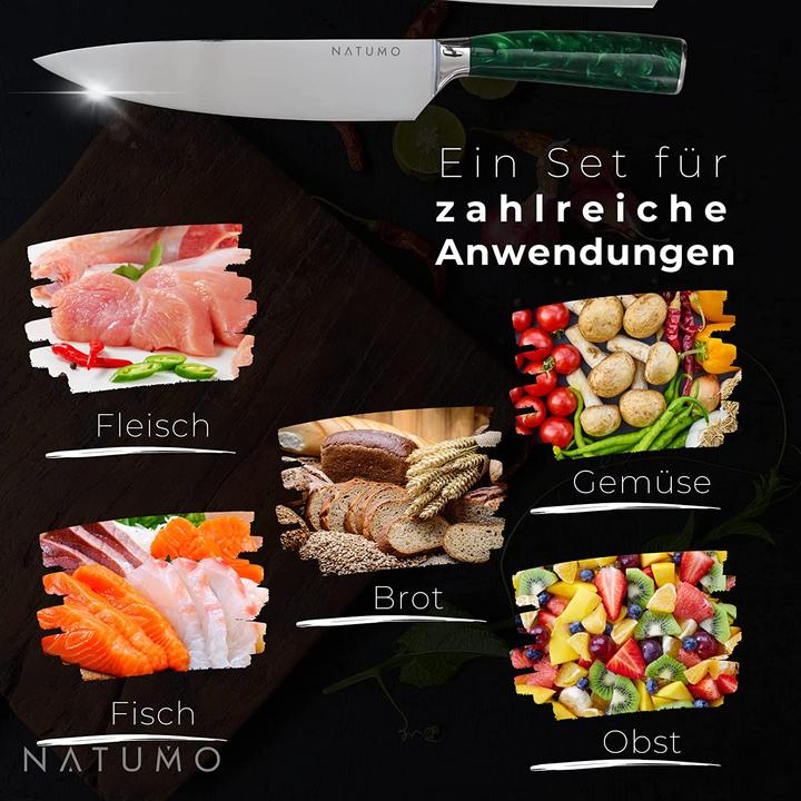 Produktbild Natumo Kuechenmesser Set 9-teilig in Lila