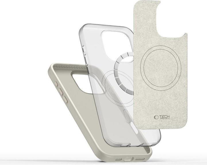 Produktbild Tech-Protect Silicone PU MagSafe Case for iPhone 16 Pro Max - Beige (Apple iPhone 16 Pro Max)
