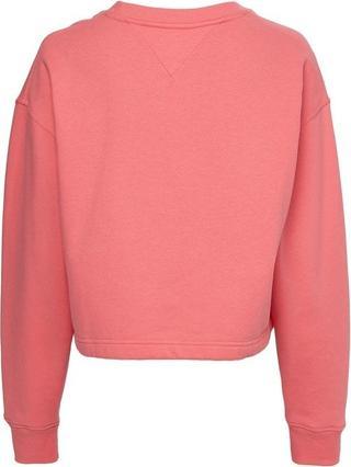 Actual product image Tommy Hilfiger Tommy Jeans Long Sleeve Sweatshirt Round Neck Logo Embroidery Pink Size S (S)