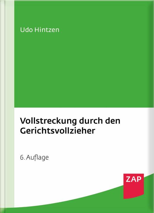 Produktbild Vollstreckung durch den Gerichtsvollzieher (Deutsch, Udo Hintzen, 2024)