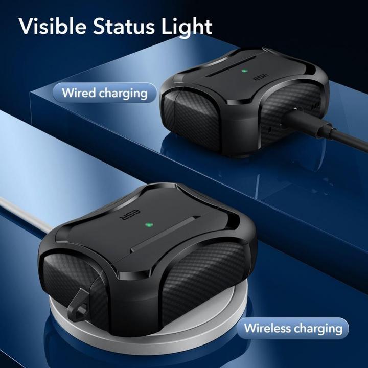 Image du produit ESR Cyber Armor Halolock Magsafe Apple Airpods Pro 1 / 2 Black (Sac pour écouteurs)