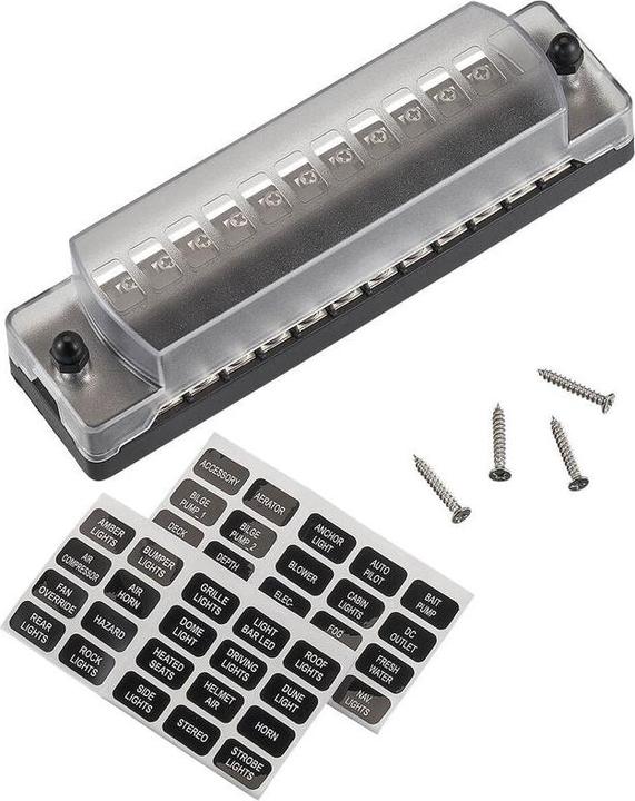 Produktbild Ective KFZ-Flachsicherungsleiste für 12 Sicherungen 20A/32V DC (Schraubanschluss)