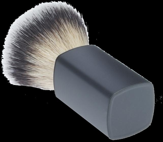 Immagine prodotto Pennello da barba in pelo sintetico, con manico in plastica nera Altezza: 10 cm Anello Ø 21 (Pennello da barba)