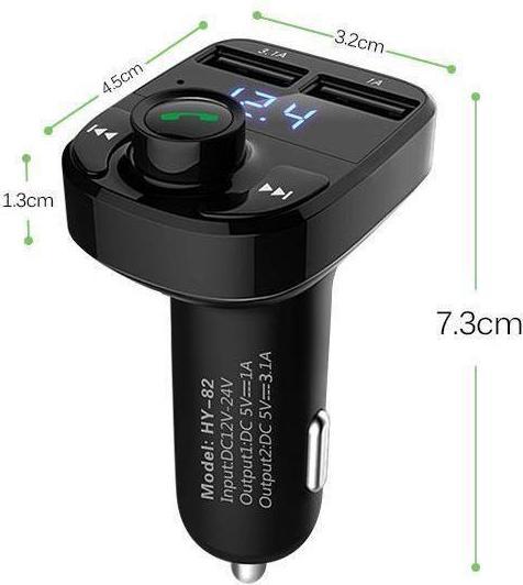Produktbild PhoneLook Bluetooth Empfänger X8 Auto Kfz Audio Receiver MP3 Player mit 3.1 USB Fast Charge