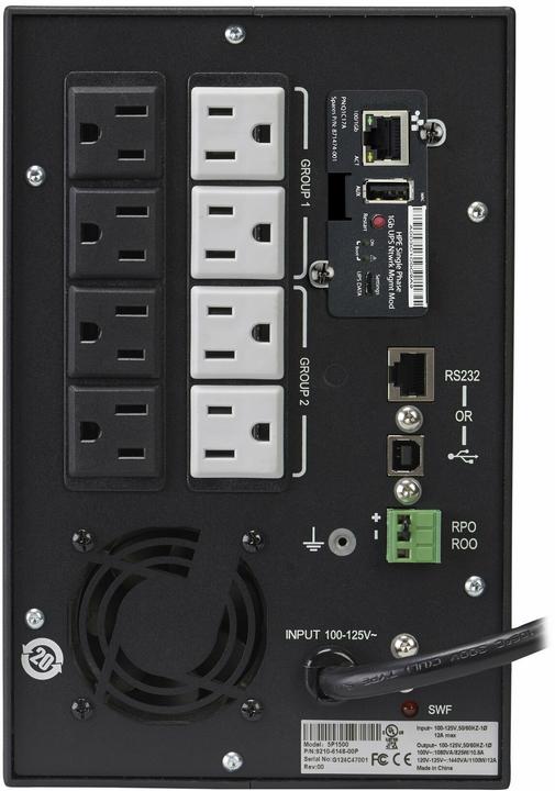 Actual product image HPE T1500 G5 (1500 VA, 1050 W, Line-interactive UPS)