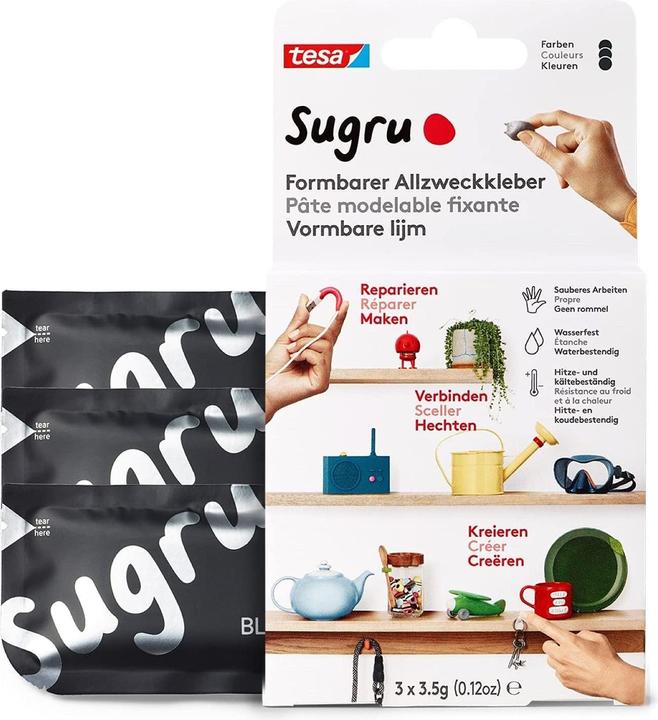 Sugru by tesa Sugru Mouldable All-Purpose Glue, versatile adhesive dough for decorating, gluing & repairing (10.50 g)