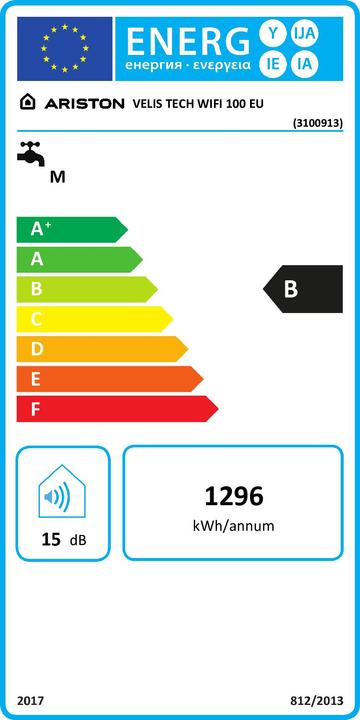 Energy Label Ariston Velis Tech WiFi 100