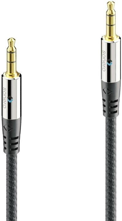 Sonero Câble audio jack 3,5 mm avec gaine en nylon 2 m (2 m, Jack 3,5 mm (AUX))