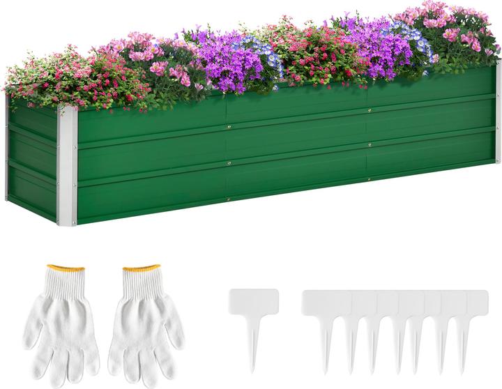 Actual product image Outsunny Garden bed including gardening gloves and bed signs
