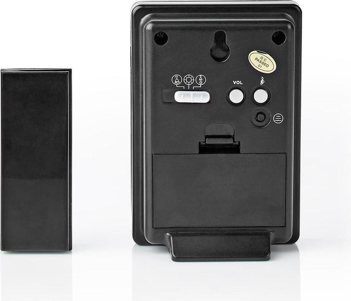 Immagine prodotto Nedis Set campanello wireless Alimentazione a batteria 3 V DC 1x CR2032 Volume: 80 dB Portata del