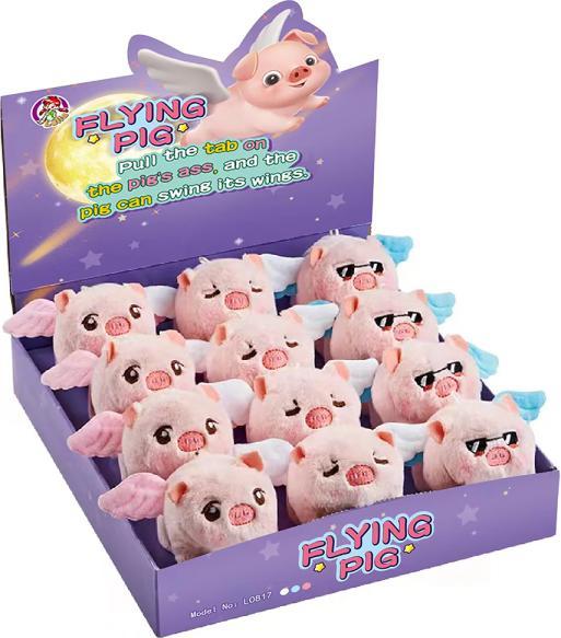 Actual product image Kögler Flying piggy, with vibration and rotating tail in 3 assorted designs (6 cm)