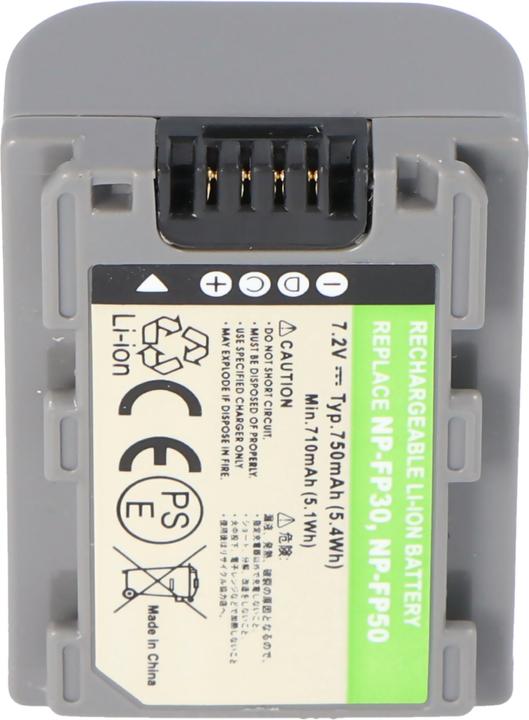 Actual product image Sony Battery NP-FP50, DCR-HC series, DCR-DVD (Rechargeable battery)