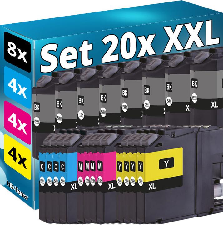 Produktbild Druckfuxx 20x XL PATRONEN kompatibel BROTHER MFC-J480DW J880DW J4420DW J4620DW J