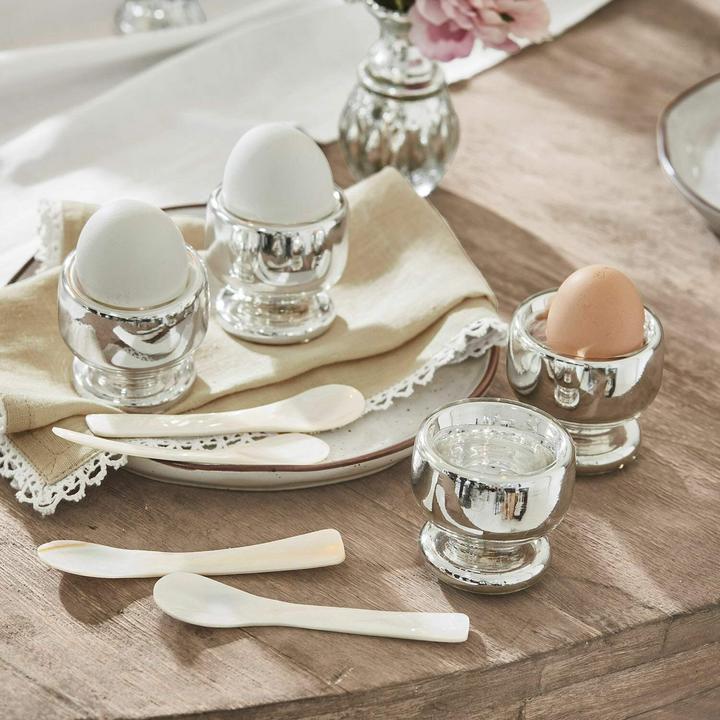 Actual product image Loberon Egg cup set of 4 Lilligret silver (4 x)