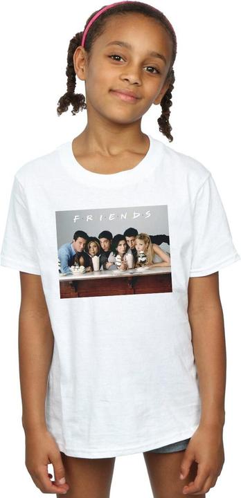 Actual product image Friends Girls Group Photo Milkshakes Cotton T-Shirt (140, 146)