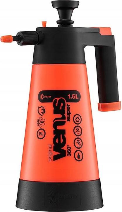 Kwazar 34701 Venus Super 360 Degree Pressure Sprayer for Garden, Orange, 1.5 L (1.50 l)