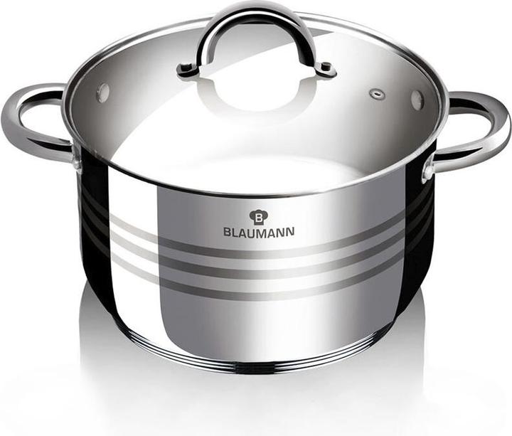 Image du produit Blaumann Casserole avec couvercle 7.6L Ø 26cm Gourmet Line (26 cm, Casserole, Acier inoxydable)