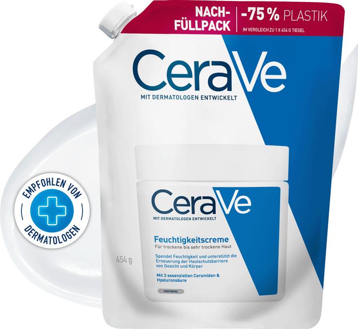 Image du produit CeraVe Moist Cream refill anglais français (Lait pour le corps, 473 ml)