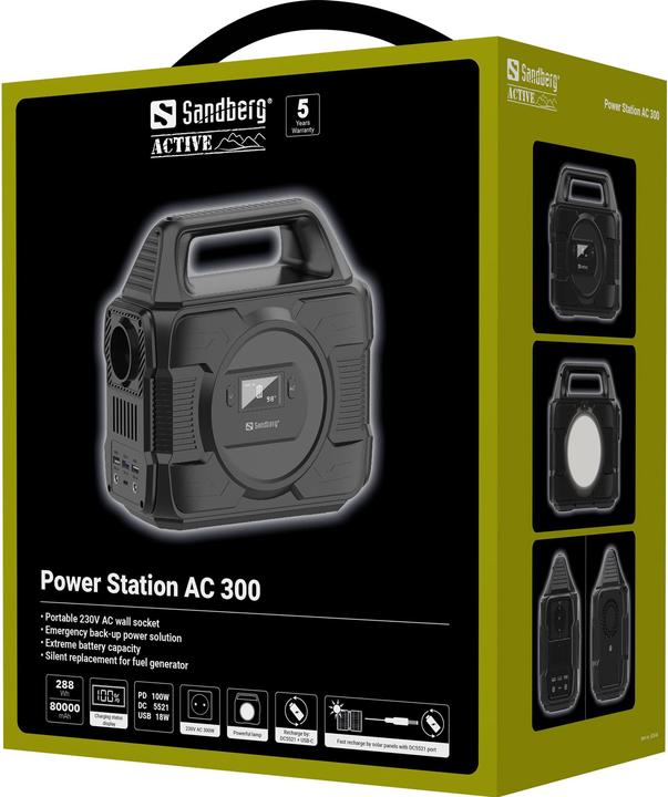 Produktbild Sandberg Power Station 300 (296 Wh, 2.90 kg)