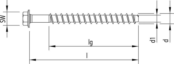 Immagine prodotto Heco MULTI MONTI plus SS vite di ancoraggio 6,0 x 60 mm 100 pz ( 48385 ) vite per calcestruzzo, testa (100 Viti per pezzo)