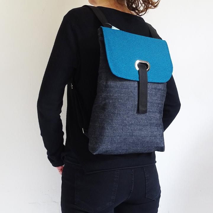 Produktbild Only-Bags.Store Denim BackPack mit Reissverschluss und Sicherheitsfach, Reiserucksack
