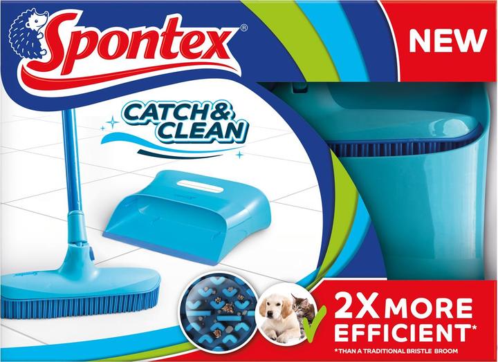 Produktbild Spontex Kehrbesen Catch & Clean mit Gummiborsten (1 Stk.)