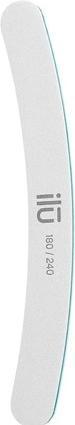 Tools for Beauty T4B ILU Banana Nail File Double-Sided Curved Natural Nail File with High Quality 180/240 Grit