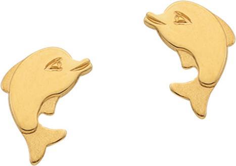 Muau Stud earrings yellow gold 750, 7x6mm (Gelbgold)