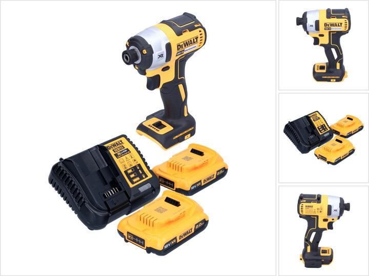1x DeWalt DCF 887 cordless impact wrench, 2x DeWalt DCB 183 18 V 2.0 Ah battery, 1x Dewalt DCB 113 charger