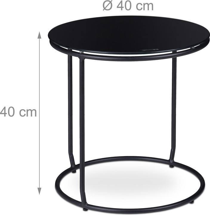 Produktbild Relaxdays Beistelltisch mit Hocker (40 x 40 x 40 cm)